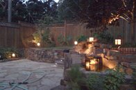 Backyard patio w/water feature
