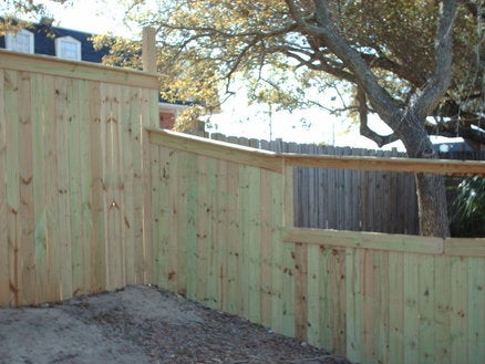 capped privacy fence
