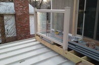 1:12 pitch roof with balcany and glass railing