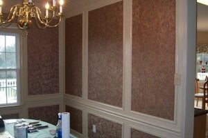 Wallpaper within Dining Room Wall Frames